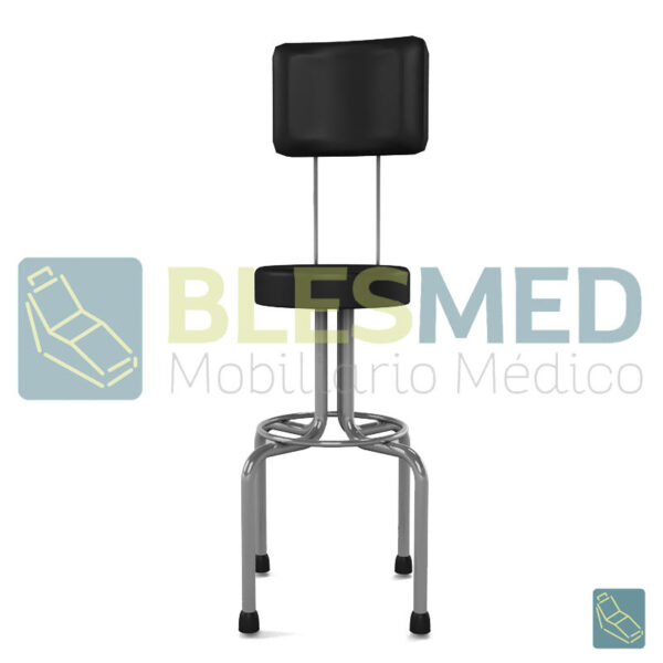 Banco Giratorio Con Respaldo Tapizado