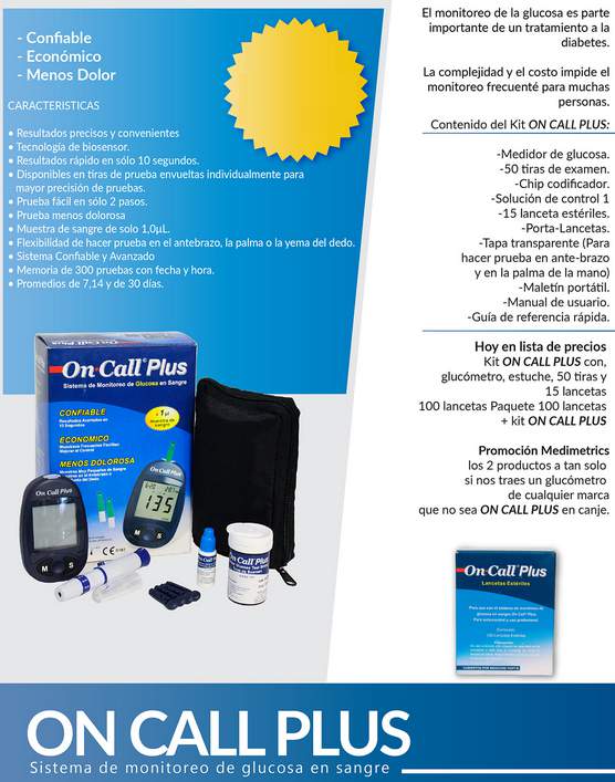 Glucómetro One Call Plus Kit