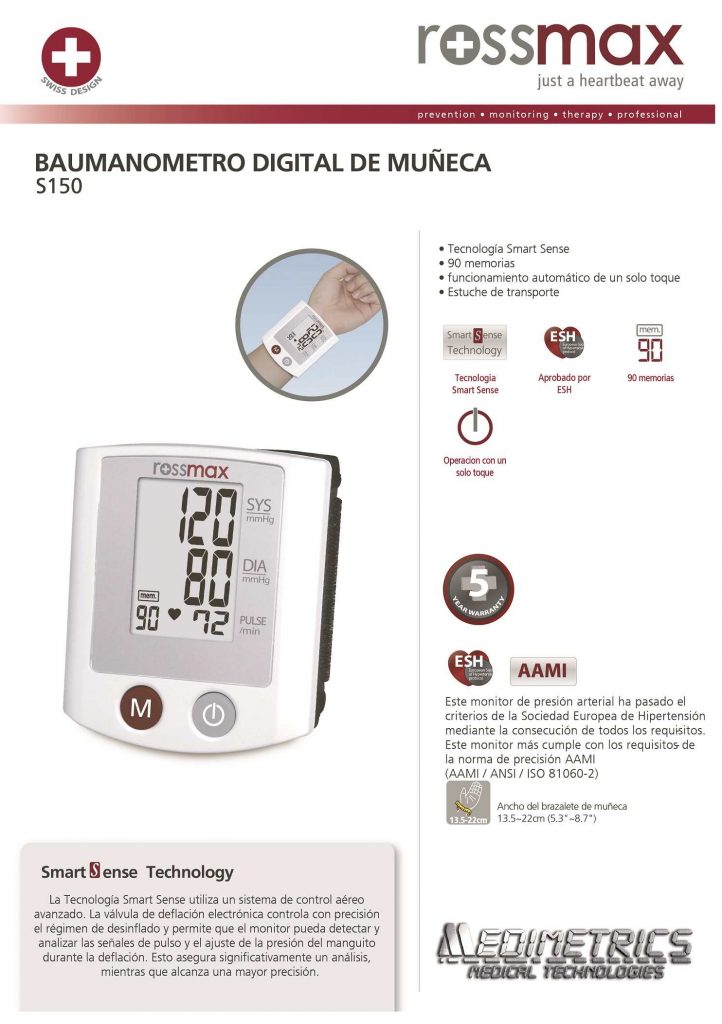 Baumanometro De Muñeca Digital Rossmax