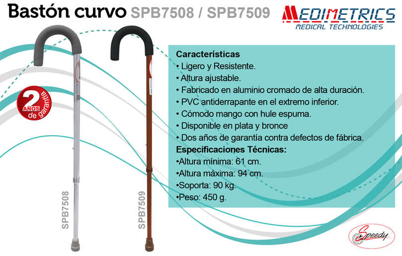 Baston Curvo De Aluminio