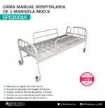 Cama Hospitalaria 1 Manivela - Imagen 3