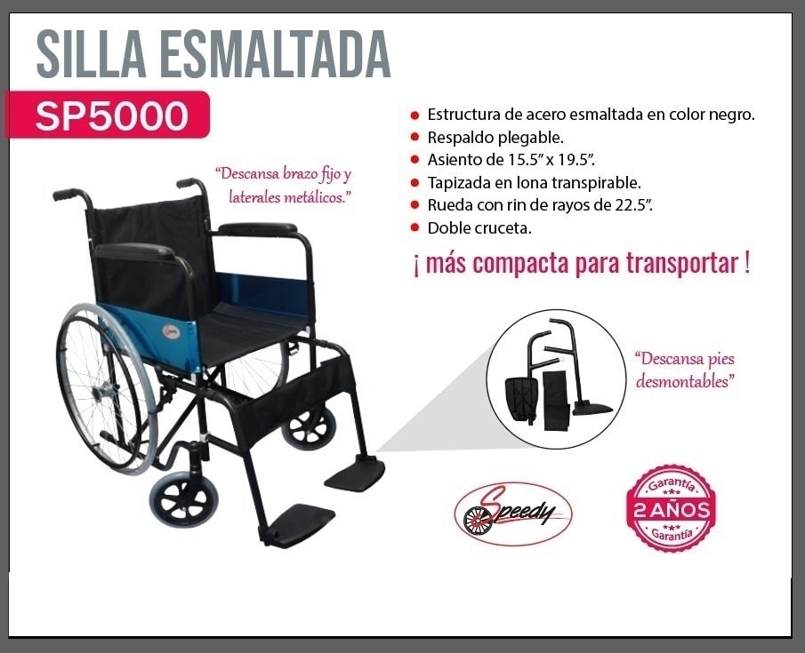 silla de ruedas esmaltada