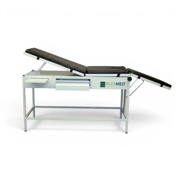 Mesa De Exploracion Universal Tubular color blanca tapiz negro